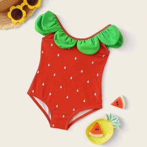 Strawberry One Piece Swimsuit